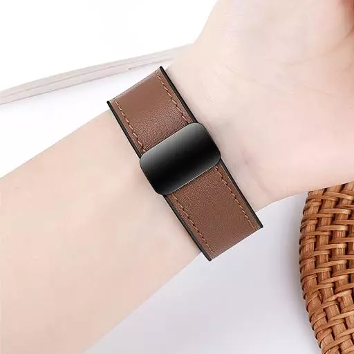 WH18 Basic Series Two-section Double Magnetic Buckle Silicone Leather Strap(22mm)