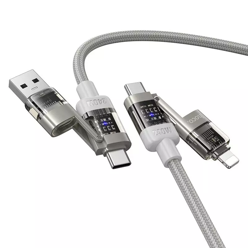 U151 Goldsmith 240W 4-In-1 Charging Data Cable USB/C To IP/C