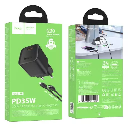 N66 Ingenious single port PD35W charger set(C to iP)(EU)