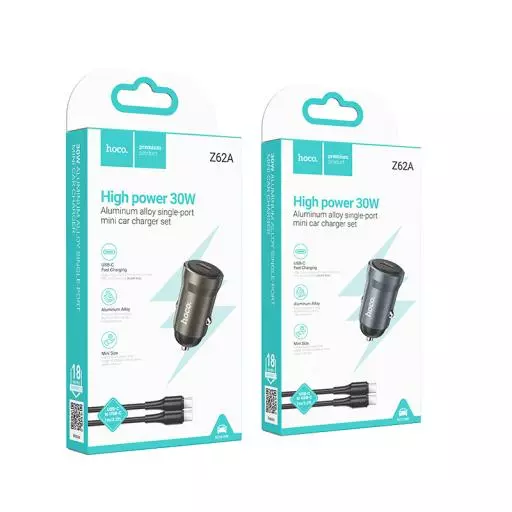 Z62A Energy single port PD30W car charger set(C to C)