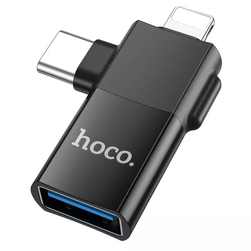 UA17 IP Male/Type-C Male To USB Female Two-in-one Adapter