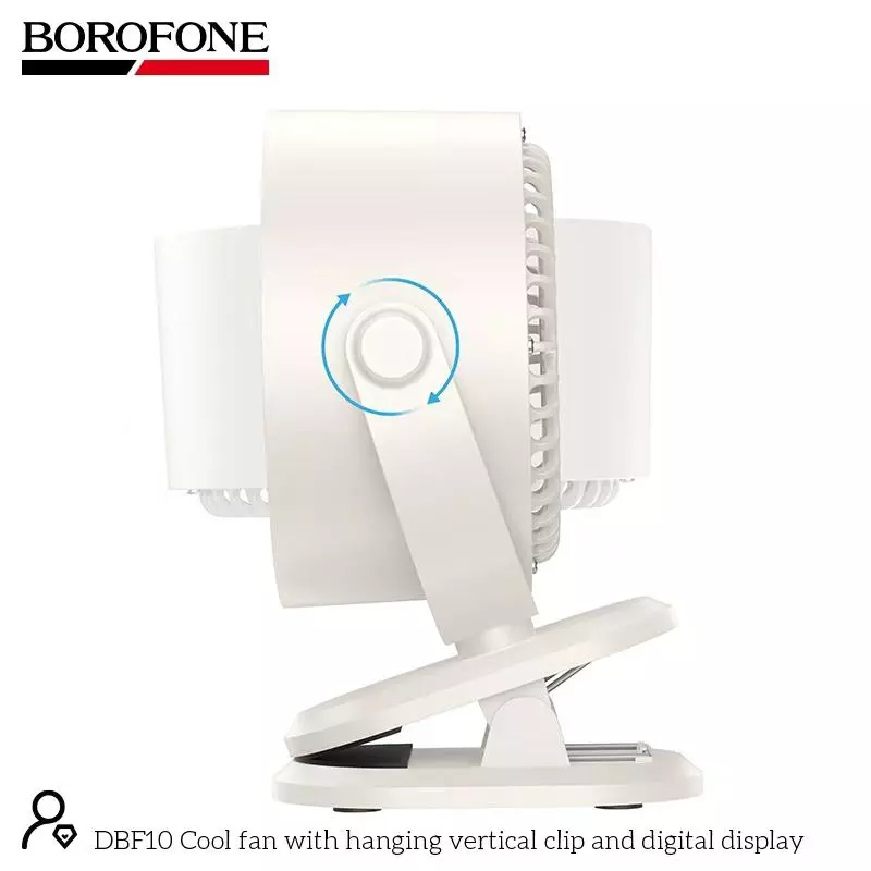 DBF10 Cool Fan With Hanging Vertical Clip And Digital Display