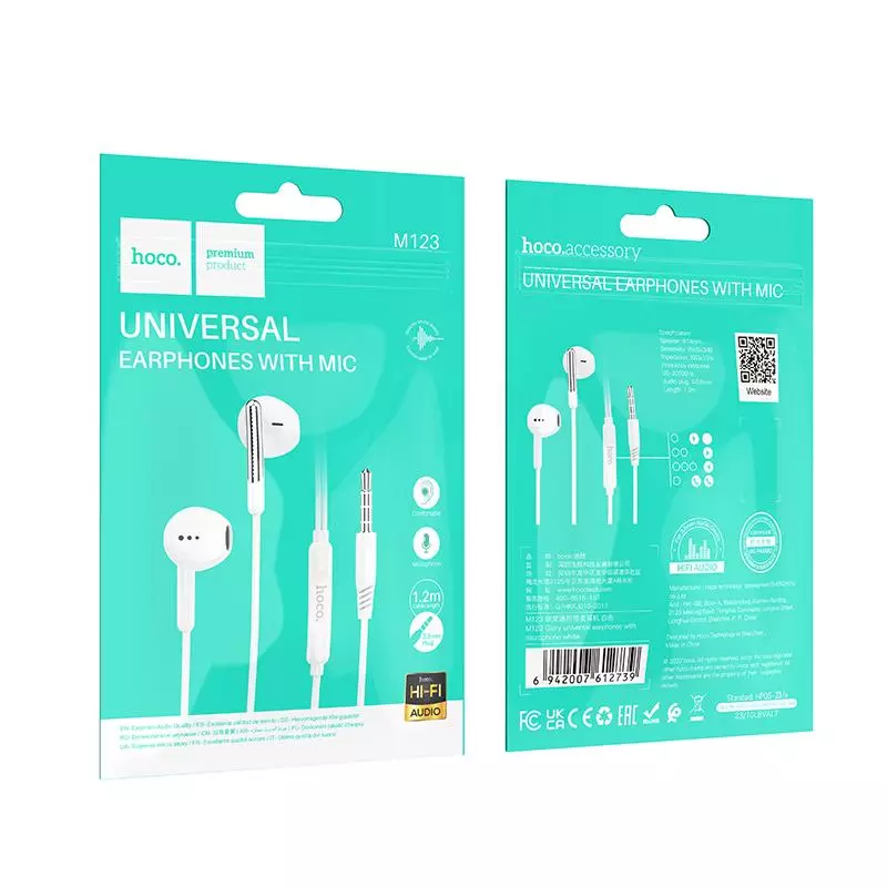 M123 Glory Universal Earphones With Microphone M123 Glory Universal Earphones With Microphone