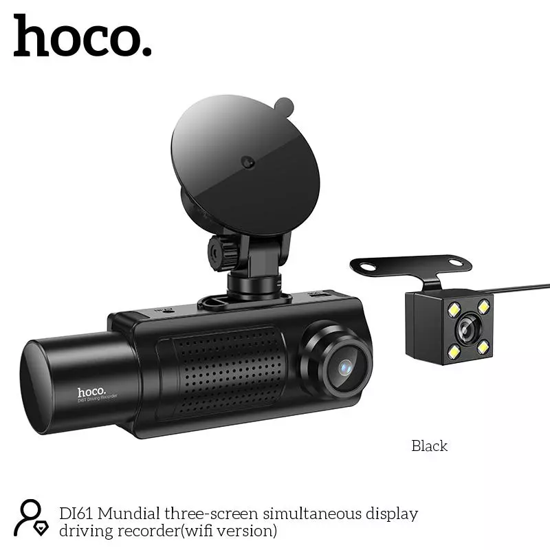 DI61 Mundial Three-screen Simultaneous Display Driving Recorder(wifi Version)