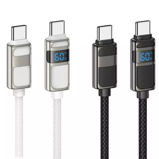 U137 Line 60W charging data cable with display C to C (1.2M)