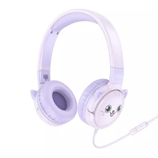 W61 Voice Children's Head-mounted Wired Earphones - Sun Yellow