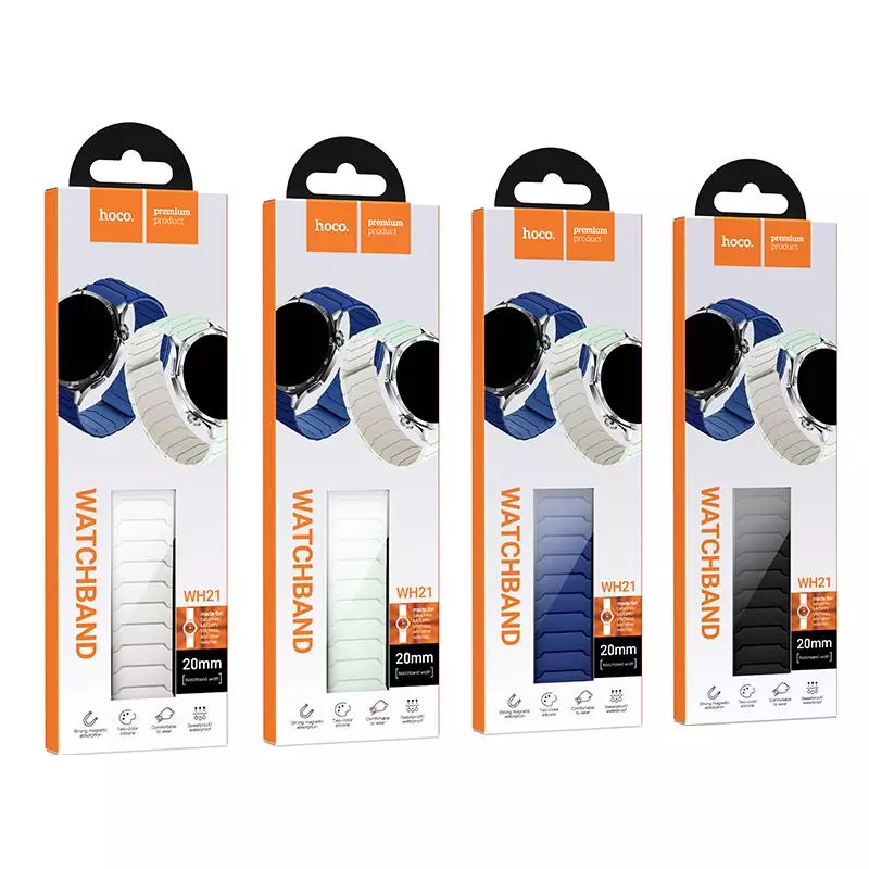 WH21 Flexible Series Magnetic Silicone Strap(22mm)