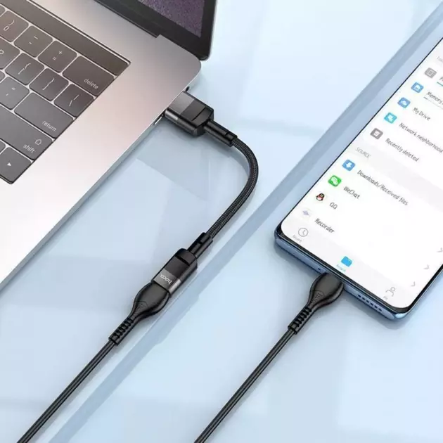 U107 USB Male To TYPE-C Female Adapter Cable(L=0.1m)