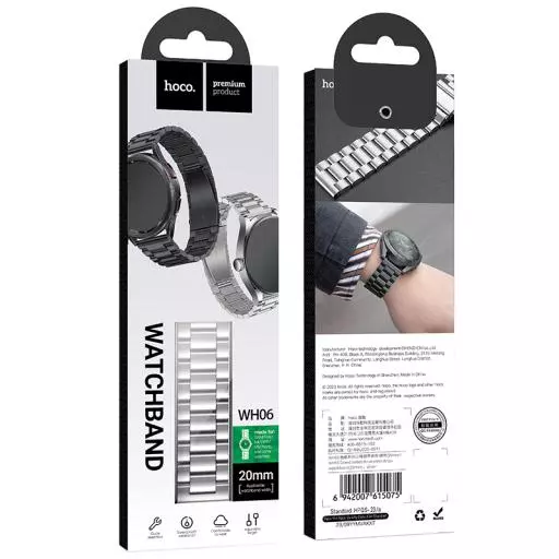 WH06 Grand Series Three Steel Strips Watchband(22mm)