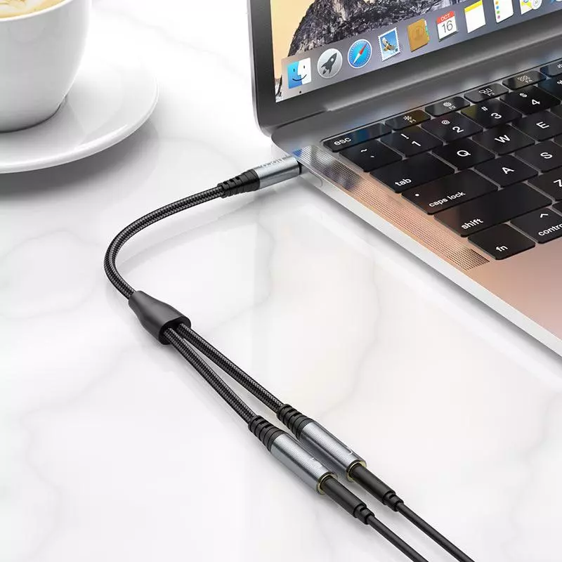 UPA21 2-In-1 3.5 Headset Audio Adapter Cable(male To 2*Female)
