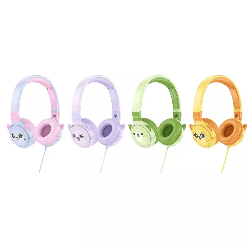 W61 Voice Children's Head-mounted Wired Earphones - Sun Yellow W61 Voice Children's Head-mounted Wired Earphones - Sun Yellow