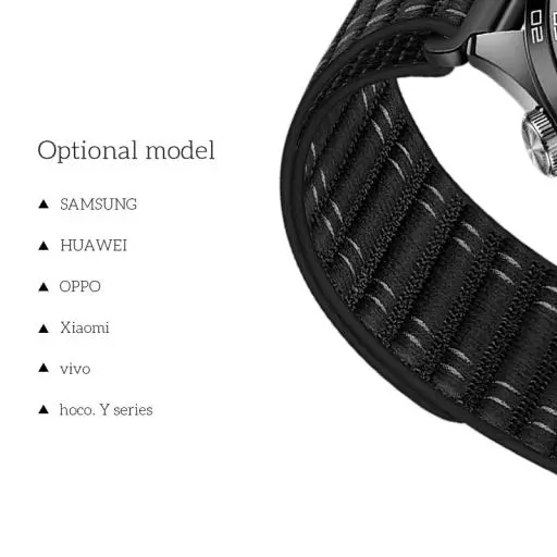 WH15 Fabric Series Loop Wave Pattern Nylon Strap(20mm)