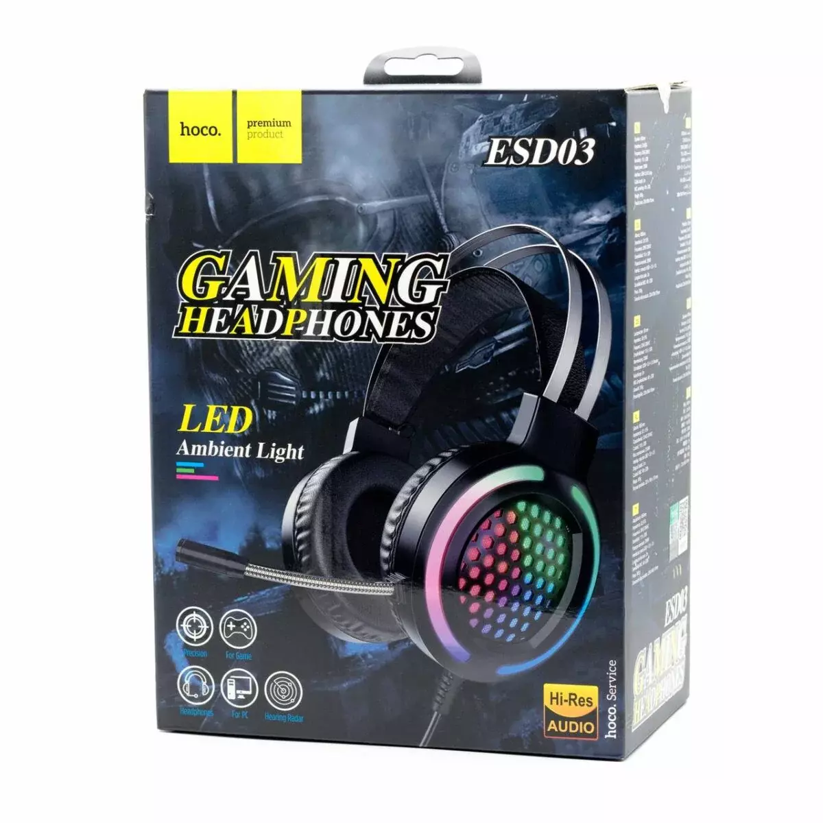 ESD03 GAMING HEADPHONES LED AMBIENT LIGHT