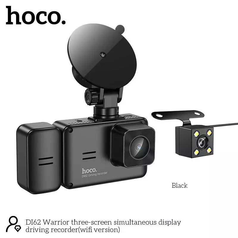 DI62 Warrior Three-screen Simultaneous Display Driving Recorder(wifi Version)