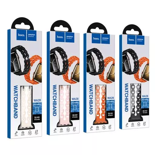 WA28 Flexible Series Fashion Hollow Silicone Strap (44/45/46/49Mm)
