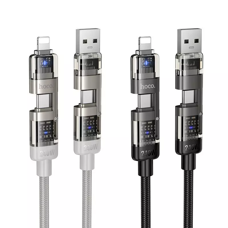 U151 Goldsmith 240W 4-In-1 Charging Data Cable USB/C To IP/C U151 Goldsmith 240W 4-In-1 Charging Data Cable USB/C To IP/C