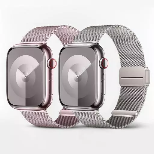 WA26 May Series Two-section Double Magnetic Buckle Milanese Strap (44/45/46/49Mm)