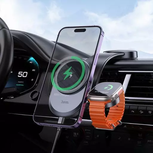 HW28 Excelso 2-In-1 Wireless Fast Charging Car Holder(center Console)