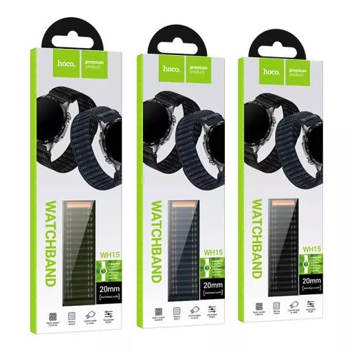WH15 Fabric Series Loop Wave Pattern Nylon Strap(20mm)