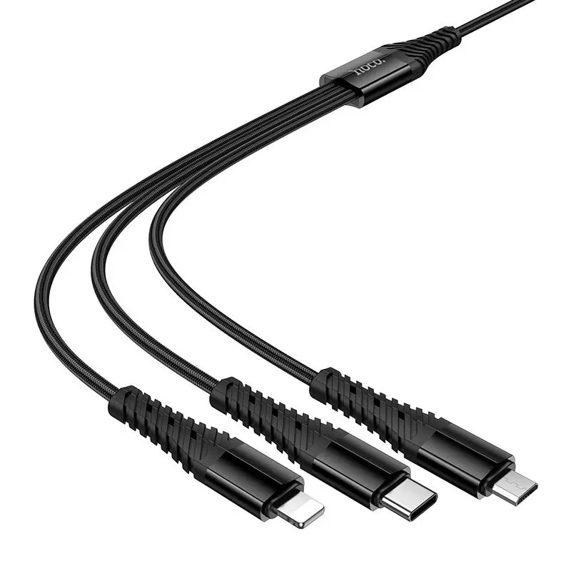 X123 Victory 3-In-1 Charging Cable(USB/C To IP+C+Micro)