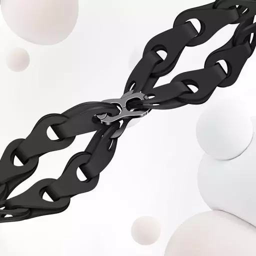 WH12 Flexible Series Fashion Hollow Silicone Strap(22mm)