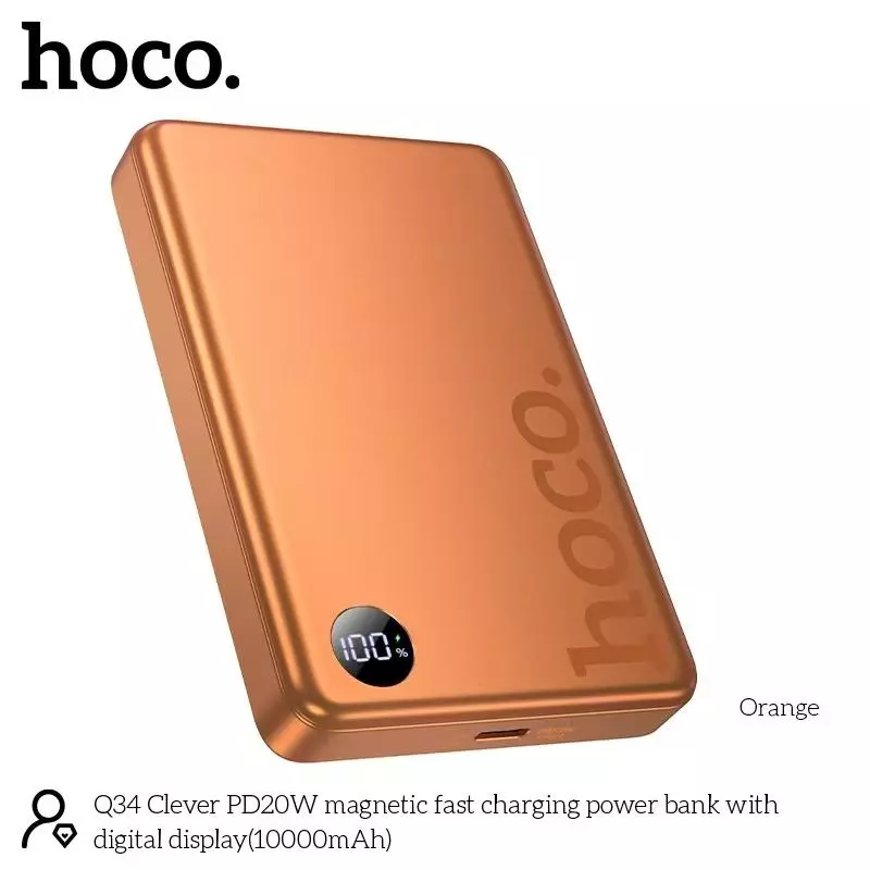 Q34 Clever PD20W Magnetic Fast Charging Power Bank With Digital Display(10000mAh)