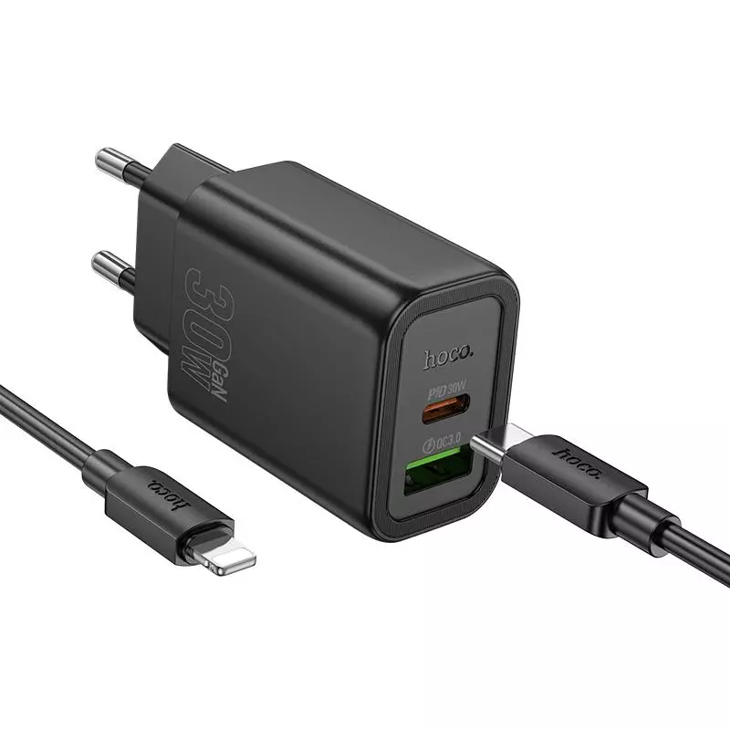 N63 Gentle PD30W+QC3.0 charger set(C to iP)(EU)