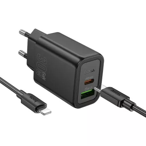 N63 Gentle PD30W+QC3.0 charger set(C to iP)(EU)