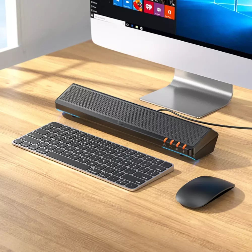 BS66 Desktop Bluetooth Speaker | Dual 3W Speakers | Bluetooth & USB Playback