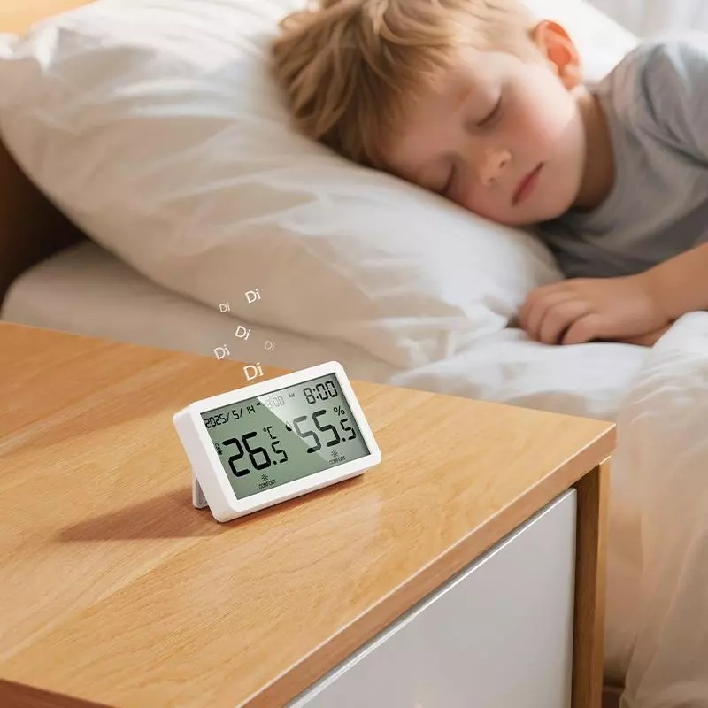 HX42 Indoor Electronic Alarm Clock Thermometer And Hygrometer