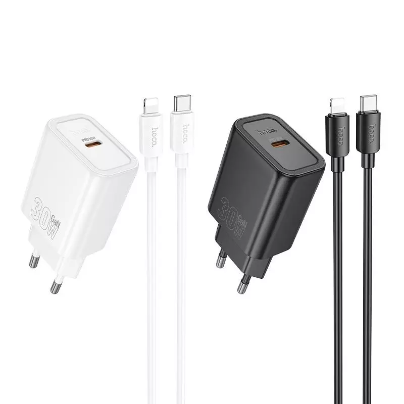 N62 Gentle Single Port PD30W Charger Set(C To IP)(EU)