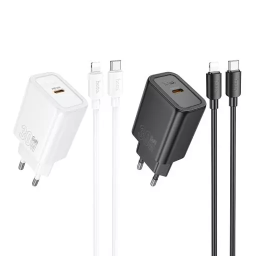 N62 Gentle Single Port PD30W Charger Set(C To IP)(EU)