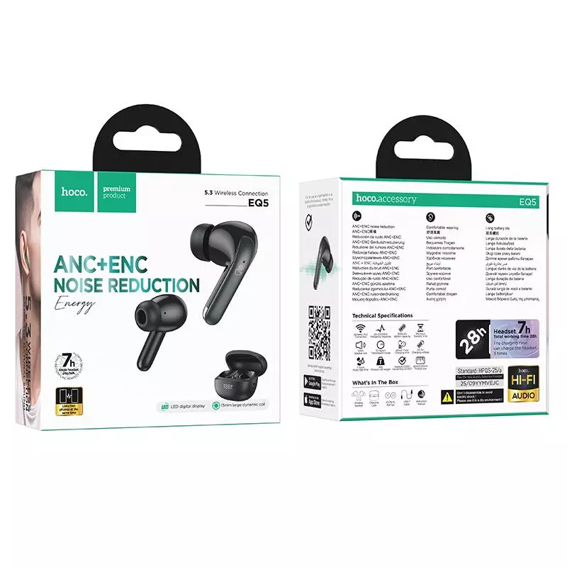 EQ5 Energy True Wireless ANC+ENC Noise Reduction BT Headset