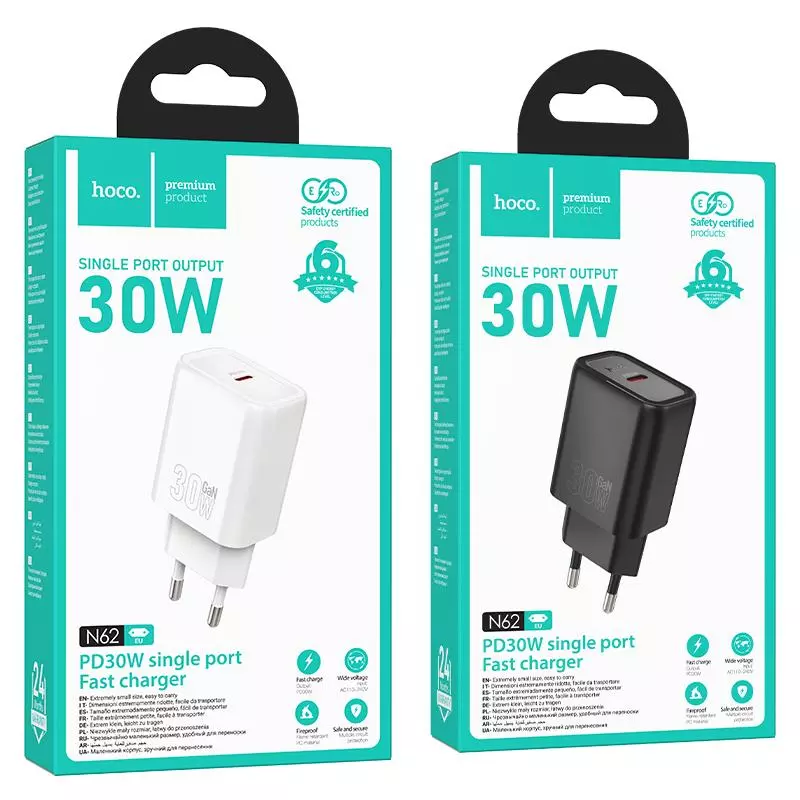 N62 Gentle Single Port PD30W Charger(EU)
