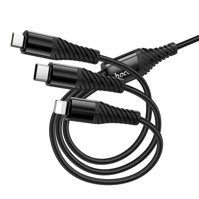 X123 Victory 3-In-1 Charging Cable(USB/C To IP+C+Micro) X123 Victory 3-In-1 Charging Cable(USB/C To IP+C+Micro)
