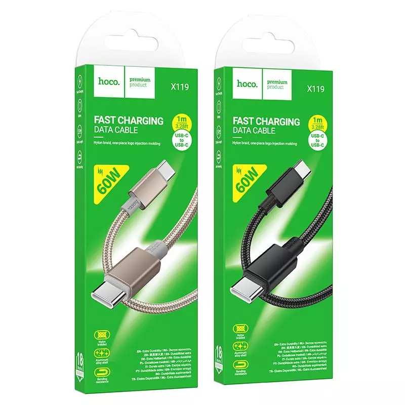 X119 Energy 60W Charging Data Cable C To C(packaged)