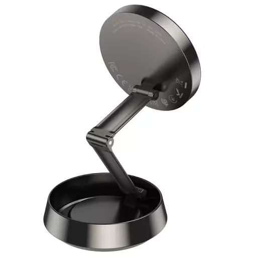 HW33 Metal Ring Magnetic Wireless Fast Charging Car Holder(center Console)