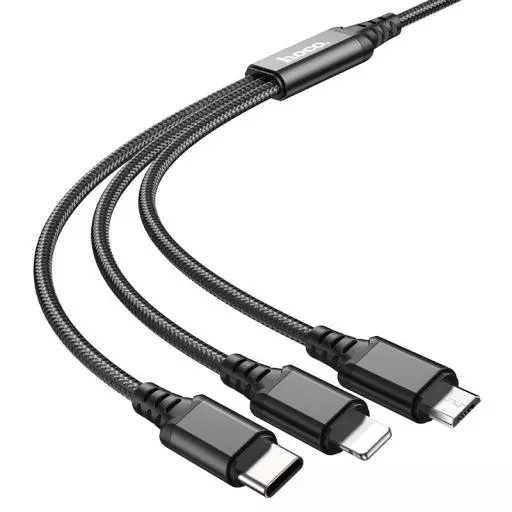 X76 3-In-1 Super Charging Cable(iP+Type-C+Micro)