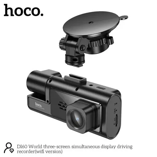 DI60 World Three-screen Simultaneous Display Driving Recorder(wifi Version)