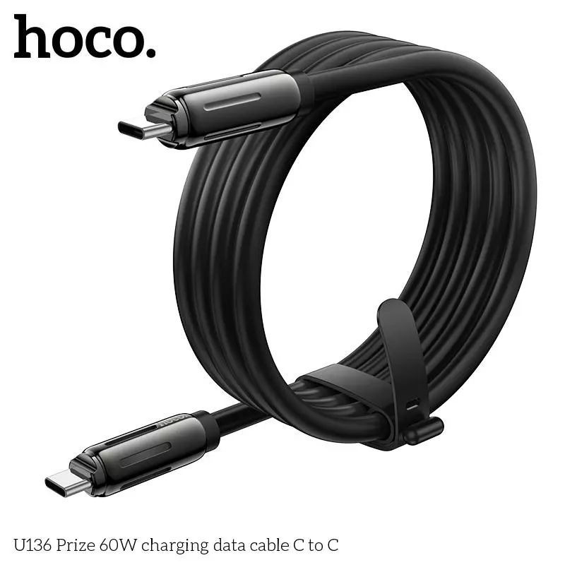 U136 60W Zinc Alloy USB C To USB C Cable