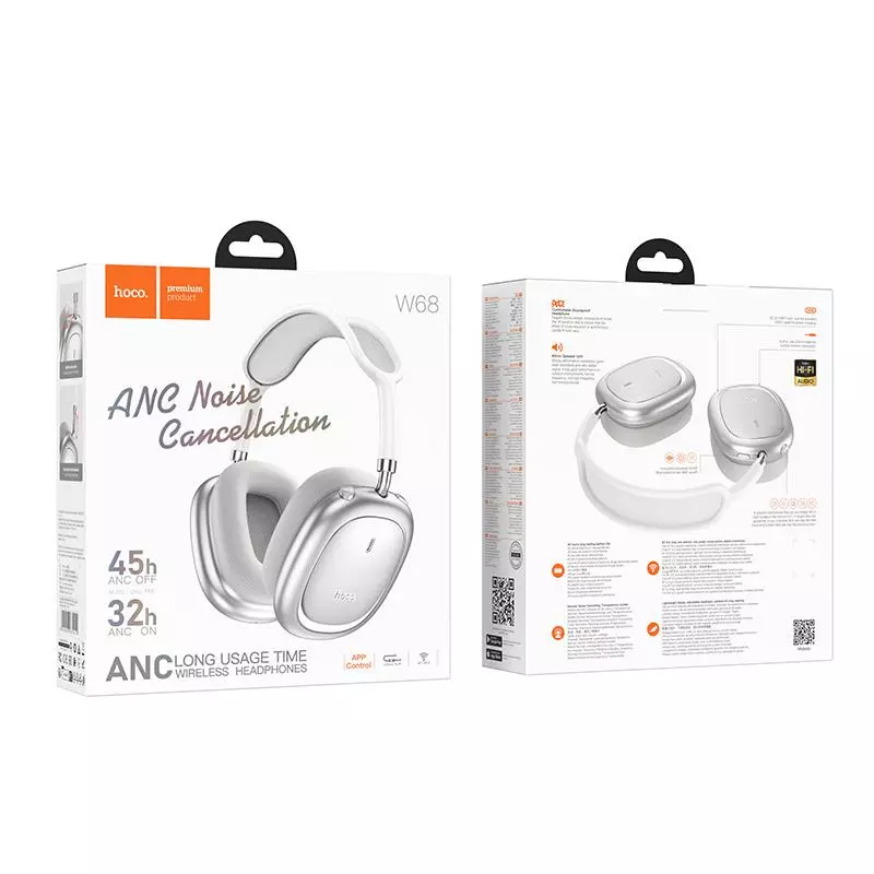 W68 Calma ANC Noise-canceling BT Headphones(App) W68 Calma ANC Noise-canceling BT Headphones(App)