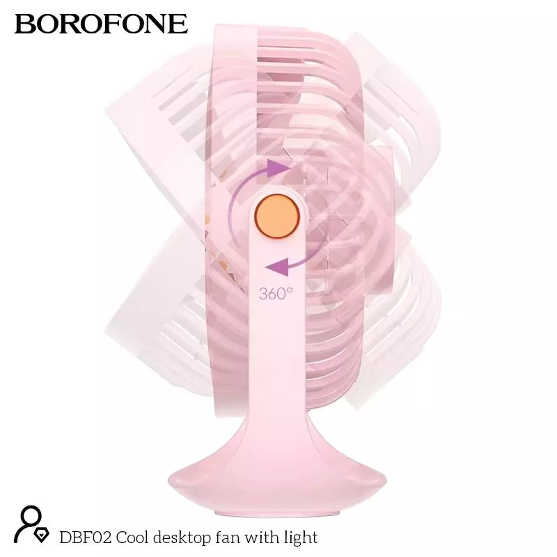 DBF02 Desktop Fan With Light BOROFONE
