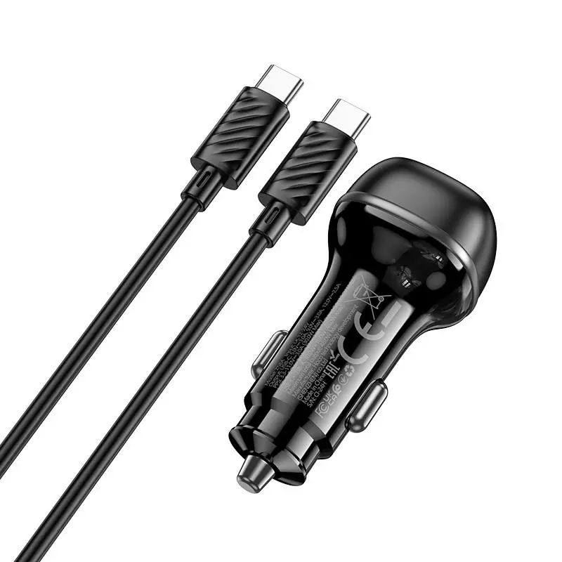 Z58A Rank 48W dual port PD30W+QC3.0 car charger set(C to C)