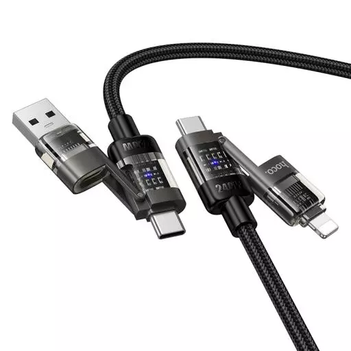 U151 Goldsmith 240W 4-In-1 Charging Data Cable USB/C To IP/C