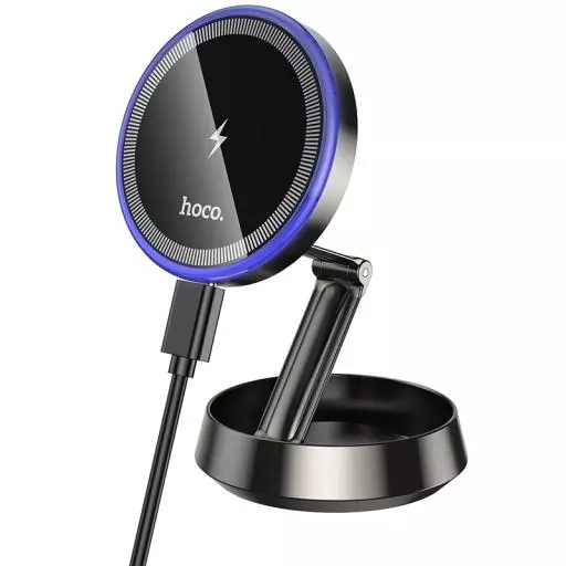 HW33 Metal Ring Magnetic Wireless Fast Charging Car Holder(center Console)