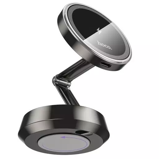 HW33 Metal Ring Magnetic Wireless Fast Charging Car Holder(center Console)