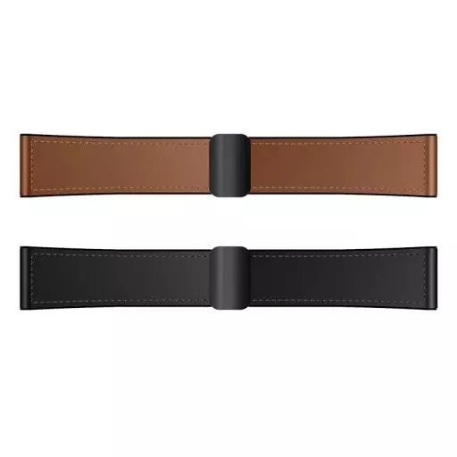 WH18 Basic Series Two-section Double Magnetic Buckle Silicone Leather Strap(22mm)