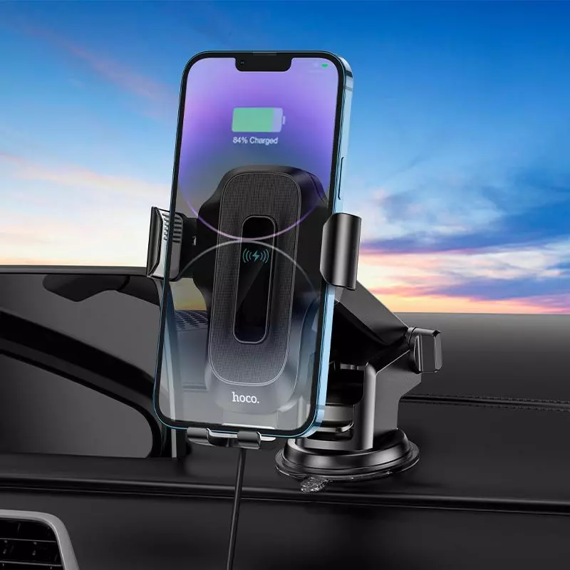 HW3 Wise Automatic Induction Wireless Fast Charging Car Holder(center Console)