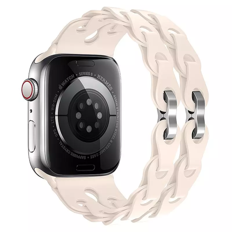 WA28 Flexible Series Fashion Hollow Silicone Strap (38/40/41/42Mm)