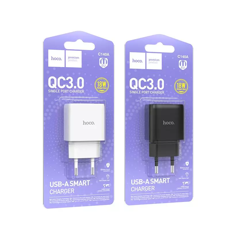 C140A Smart single port QC3.0 charger(EU)